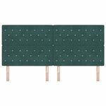 vidaXL Tête de lit LED avec tête de lit Vert foncé 200 cm Polyester