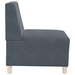 vidaXL Canapé modulaire sans accoudoirs Gris foncé 55 cm Velours
