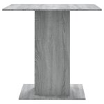 vidaXL Table à dîner Sonoma gris 80x80x75 cm Bois d'ingénierie