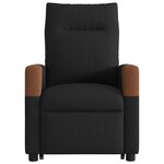 vidaXL Fauteuil inclinable de massage électrique Noir Tissu