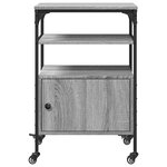 vidaXL Support d'imprimante à 3 niveaux sonoma gris 50x40x76 cm