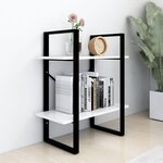 vidaXL Bibliothèque à 2 niveaux Blanc 60x30x70 cm bois d'ingénierie