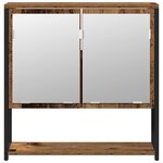 vidaXL Ensemble de mobilier de salle de bain avec étagère 2 Pièces Marron