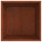 vidaXL Braise Marron 50 x 50 x 38 cm Acier patiné