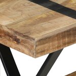 vidaXL Table à manger 120x60x76 cm bois de manguier brut