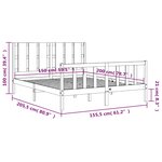 vidaXL Cadre de lit avec tête de lit blanc King Size bois massif