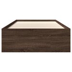 vidaXL Cadre de lit sans matelas chêne marron 100x200 cm