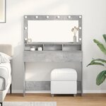 vidaXL Coiffeuse Gris béton 100 x 41 x 135 cm Bois d'ingénierie