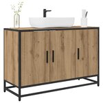 vidaXL Cabinet de salle de bain Chêne artisanal 90 x 33 x 60 cm
