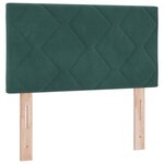 Lit Box Spring vidaXL avec Matelas & LED Vert Foncé 80x200 cm Velours