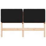 vidaXL Tête de lit capitonnée Marron et Noir 150 cm Pin massif