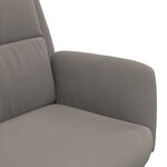 vidaXL Chaise de relaxation Gris clair Velours