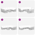 vidaXL Ensemble de canapé de jardin 10 Pièces Noir polyrotin