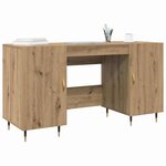 vidaXL Bureau chêne artisanal 140 x 50 x 75 cm Bois d'ingénierie
