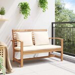 vidaXL Banc de jardin Naturel 110 x 64 x 76.5 cm Bois de teck solide