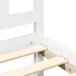 vidaXL Cadre de lit sans matelas blanc 120x190 cm bois massif
