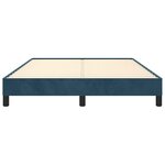 vidaXL Cadre de lit sans matelas bleu foncé 140x190 cm velours