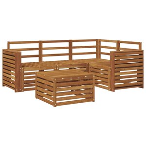 vidaXL Ensemble de canapés d'extérieur 5 pc Naturel Polyester
