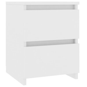 vidaXL Table de chevet Blanc 30 x 30 x 40 cm Bois d'ingénierie