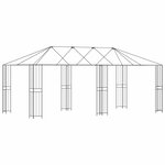 vidaXL Cadre de gazebo sans tissu de gazebo 6 x 3 m Noir Acier
