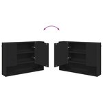 vidaXL Ensemble de mobilier de salle de bain avec tiroir 2 Pièces Noir