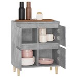 vidaXL Buffet Gris béton 60x35x70 cm Bois d'ingénierie