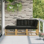 vidaXL 3 pc Unité de canapé sectionnel Blanc