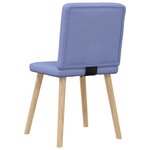 vidaXL Chaises à manger lot de 4 bleu jean tissu