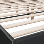 vidaXL Cadre de lit sans matelas noir 150x200 cm