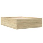 vidaXL Cadre de lit sans matelas chêne sonoma 135x190 cm