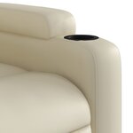 vidaXL Fauteuil de massage inclinable crème similicuir