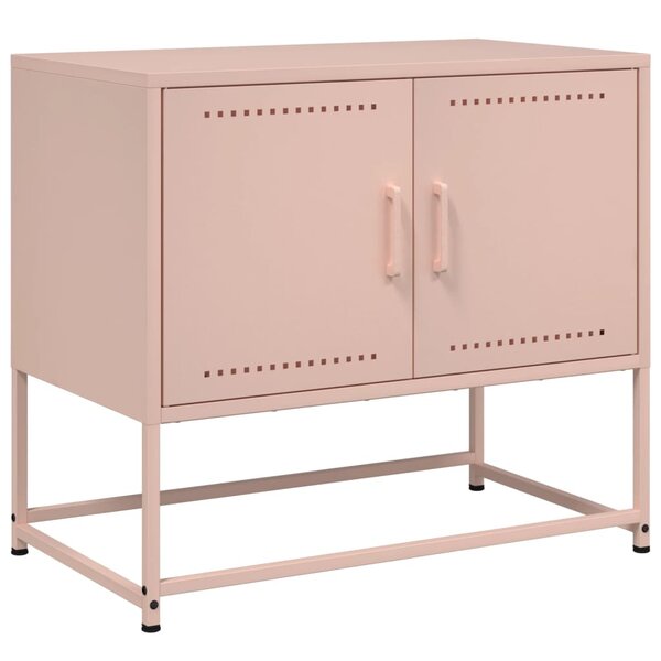 vidaXL Meuble TV rose 68 5x39x60 5 cm acier