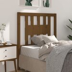 vidaXL Tête de lit Marron miel 81x4x100 cm Bois massif de pin