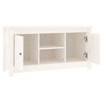 vidaXL Meuble TV Blanc 103x36 5x52 cm Bois de pin massif