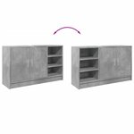vidaXL Armoire d'évier gris béton 90x29x55 cm bois d'ingénierie