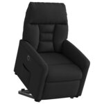 vidaXL Fauteuil inclinable électrique noir tissu