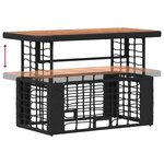 vidaXL Ensemble de salle à manger pour jardin 4 Pièces Noir et gris