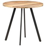 vidaXL Table de salle à manger 80 cm Bois de manguier brut