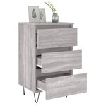 vidaXL Table de chevet sonoma gris 40x35x69 cm bois d'ingénierie