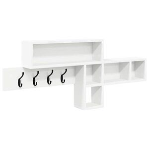 vidaXL Porte-manteau mural Blanc 100 x 12 x 43 5 cm Bois d'ingénierie