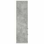 vidaXL Haut Armoire avec tiroir Gris béton 45 5 x 34 x 127 cm