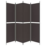 vidaXL Cloison de séparation 4 panneaux Marron 200x200 cm Tissu