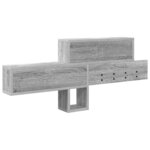vidaXL Porte-manteau mural avec étagère Sonoma gris 100 x 12 x 43 5 cm
