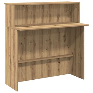 vidaXL Bureau réception chêne artisanal 100x50x103 5cm bois ingénierie