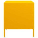 vidaXL Tables de chevet 2 Pièces jaune moutarde 35x39x43 5 cm acier