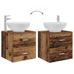 vidaXL Vanité de lavabo mural Bois ancien 49 5 x 44 5 x 66 5 cm