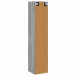 vidaXL Cabinet de Salle de Bain Mural Sonoma gris 33 x 34 5 x 160 cm