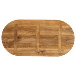 vidaXL Dessus de table 120x60x3 8 cm ovale bois massif de manguier