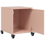 vidaXL Tables de chevet 2 Pièces rose 36x39x43 5 cm acier