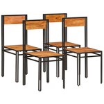 vidaXL Chaises à manger lot de 4 bois d'acacia massif